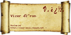 Vizer Áron névjegykártya